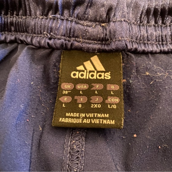 Adidas vintage 90s Y2K style navy shiny Climalite soccer shorts, size L - Picture 8 of 16